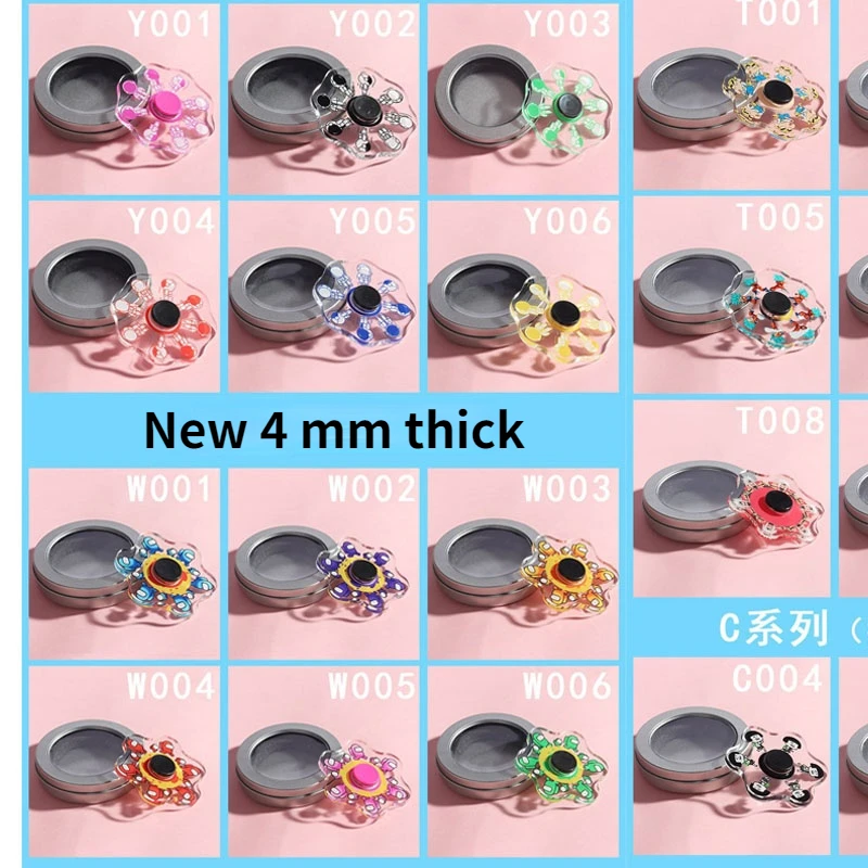 

4mm Figures Fidget Spinner Stress Relief Tops Toy for Children Anime Figure Naruto Kakashi Acrylic Dynamic Gyro Spinning Tops