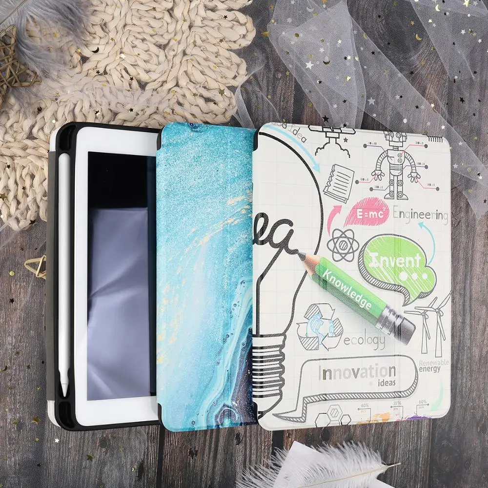 

Чехол для iPad Air 3, 10,5 дюйма, 2019 дюйма, резиновый умный чехол-книжка, мягкий ТПУ чехол-накладка с слотом для карандаша для iPad Pro 2017 дюйма