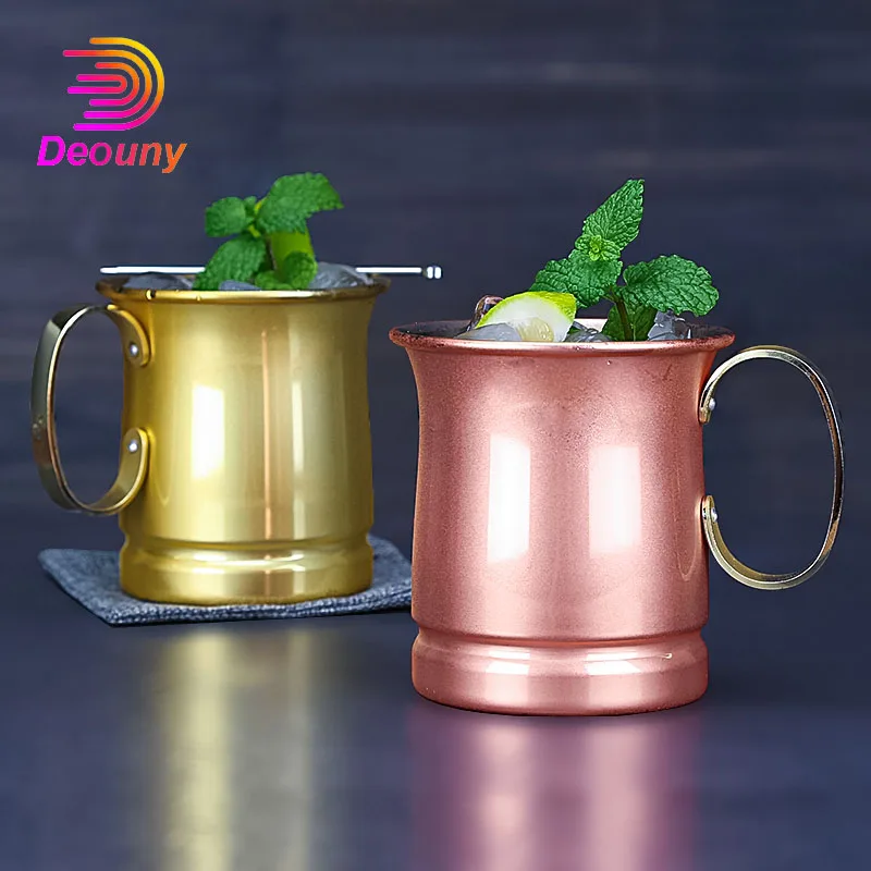 DEOUNY 410 мл МОСКВА Mule Кубок солнечный луч Медь покрытие коктейль синий Блейзер