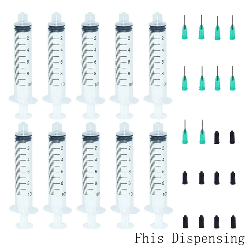 10cc/10 мл шприц 18 г зеленый тупым раздаточная игла клей ножницы с тупыми