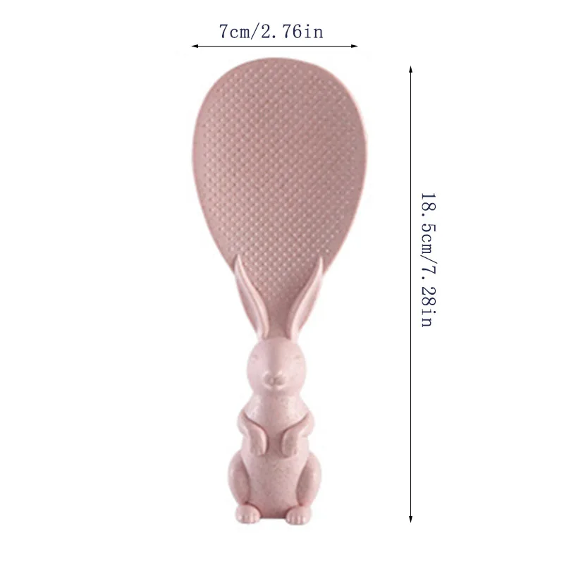 

Home Wheat Straw Rabbit Spoon Can Stand Up Rabbit Rice Shovel Rice Cooker Rice Spoon Creative Non-stick Rice Cartoon Rice Spoon