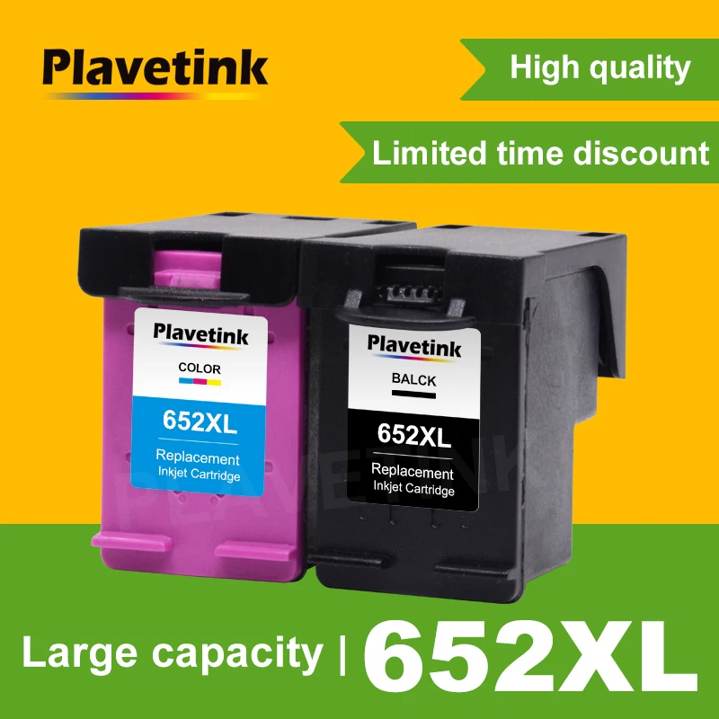 

Plavetink 652XL ink cartridge replacement for hp652 for HP 652 XL for HP Deskjet 1115 1118 2135 2136 2138 3635 3636 3835 4535