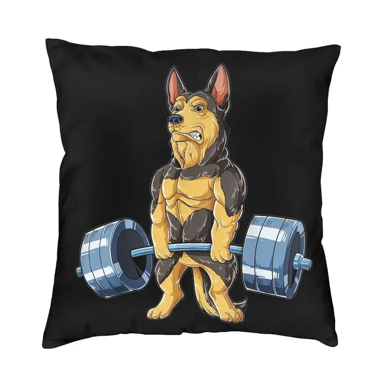 

Роскошная наволочка для фитнеса и тяжелой атлетики для немецкой овчарки, украшение для спальни, подушка для стула с мультяшной собакой