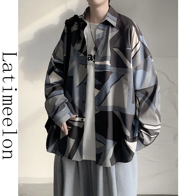 

Осенняя рубашка Fashoin, летняя Свободная рубашка в стиле хип-хоп, уличная одежда, повседневные свободные Смешные рубашки в стиле Харадзюку, мо...