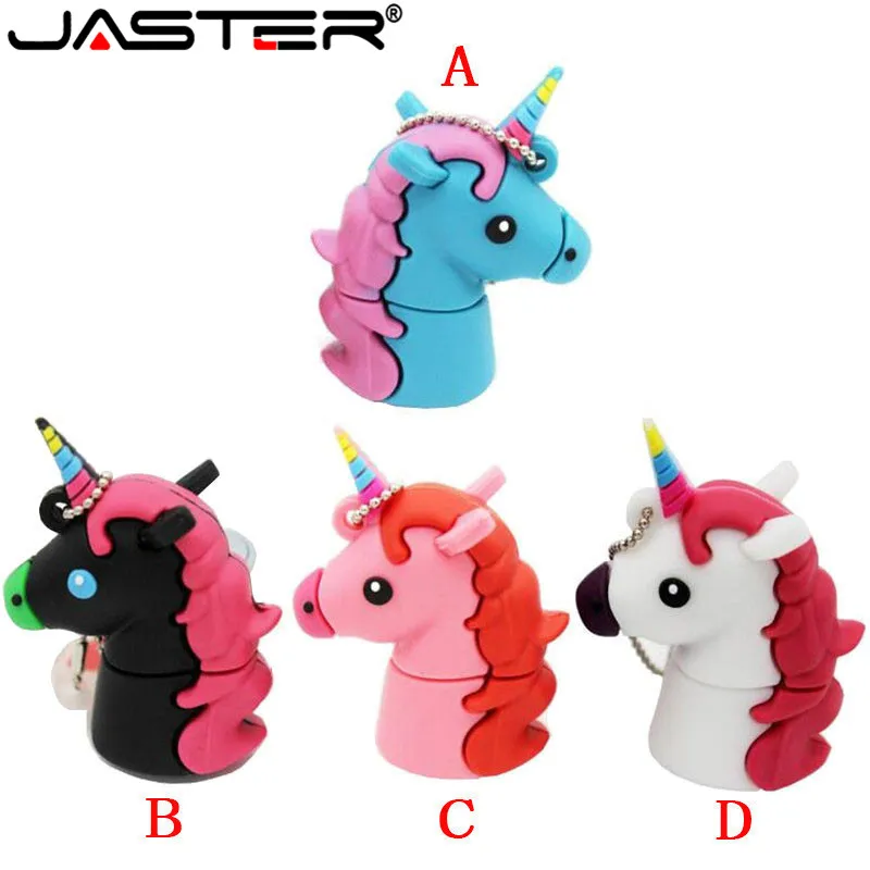 Usb флеш накопитель JASTER 64 ГБ милый мультяшный единорог usb 2 0 4 8 16 32 флэш usb|USB