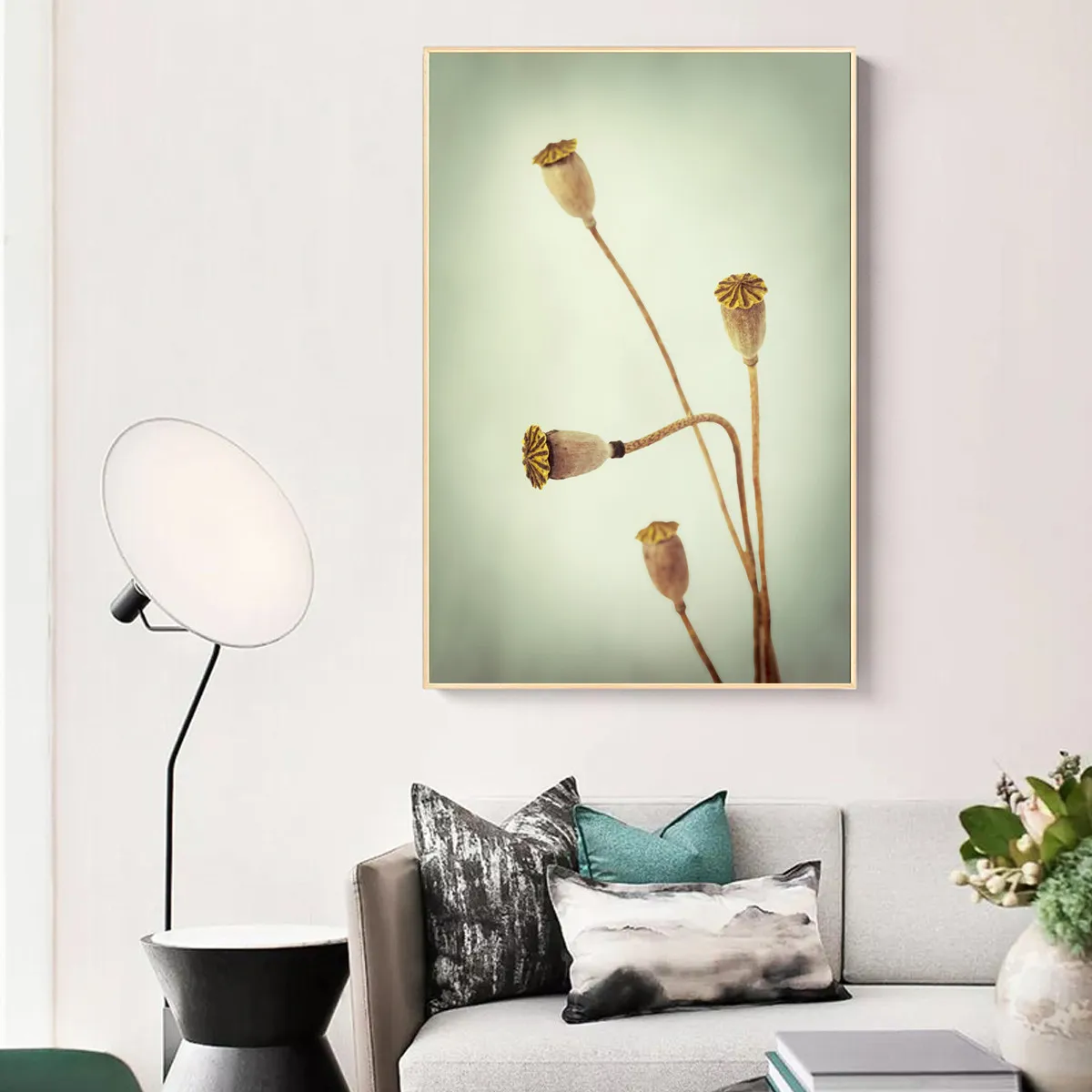 Постер в китайском стиле с цветами лотоса холст принтом настенное украшение для