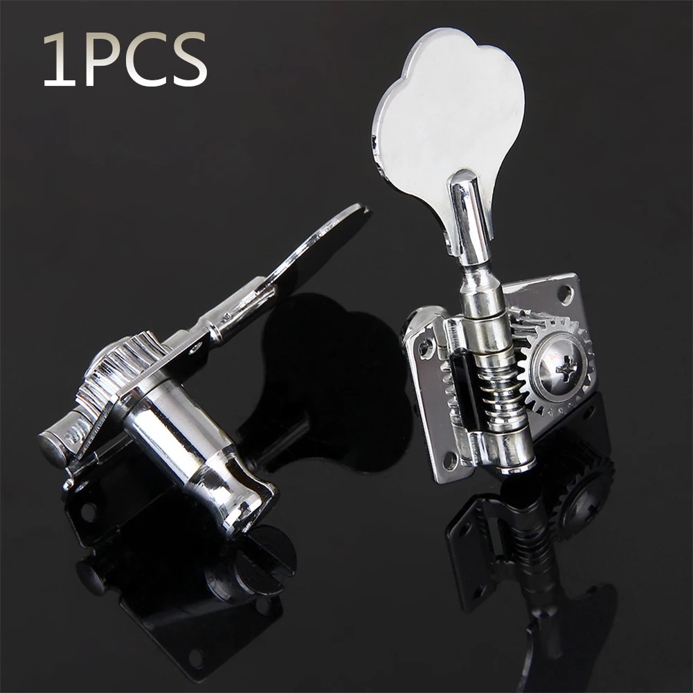 

Chrome Tuning - PEG - Bass 4cloverleaf 1 Pieces Vintage OPEN Bass Tuner Head Knob Chromium 40DC18
