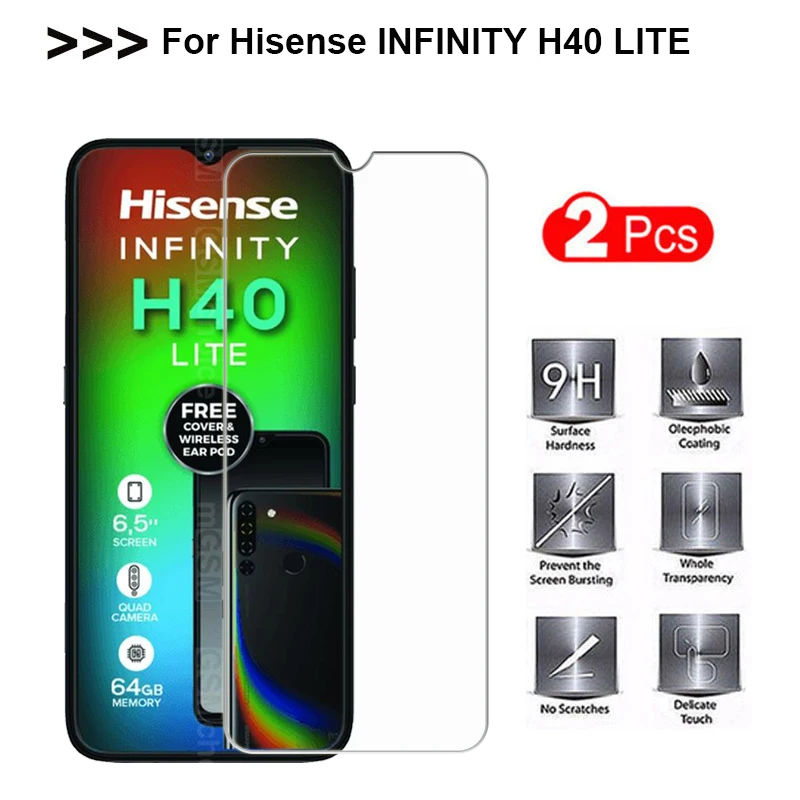 2 шт. закаленное стекло для защиты экрана HISENSE INFINITY H40 LITE 100% оригинальная пленка |