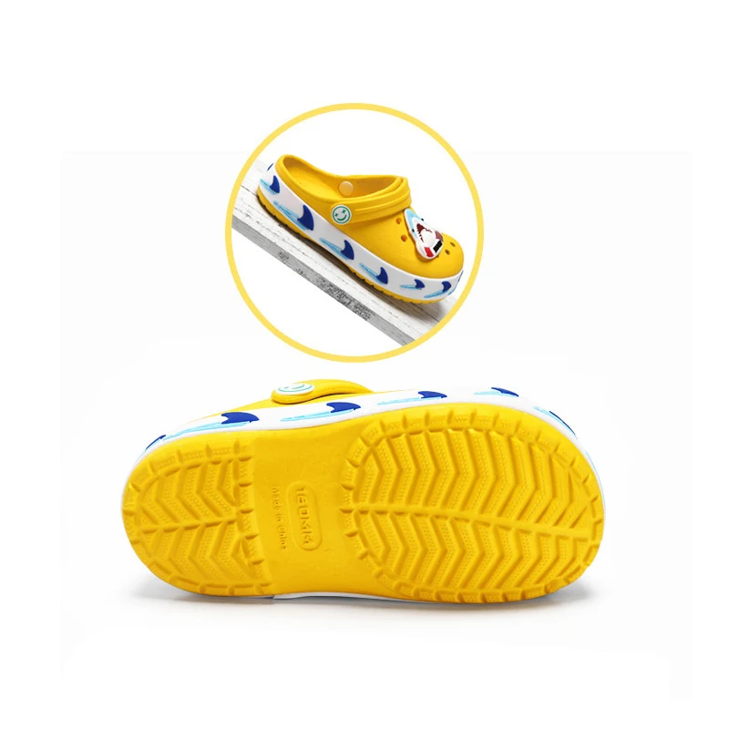 Детские садовые кроссовки съемная летняя пляжная обувь с отверстиями для акулы