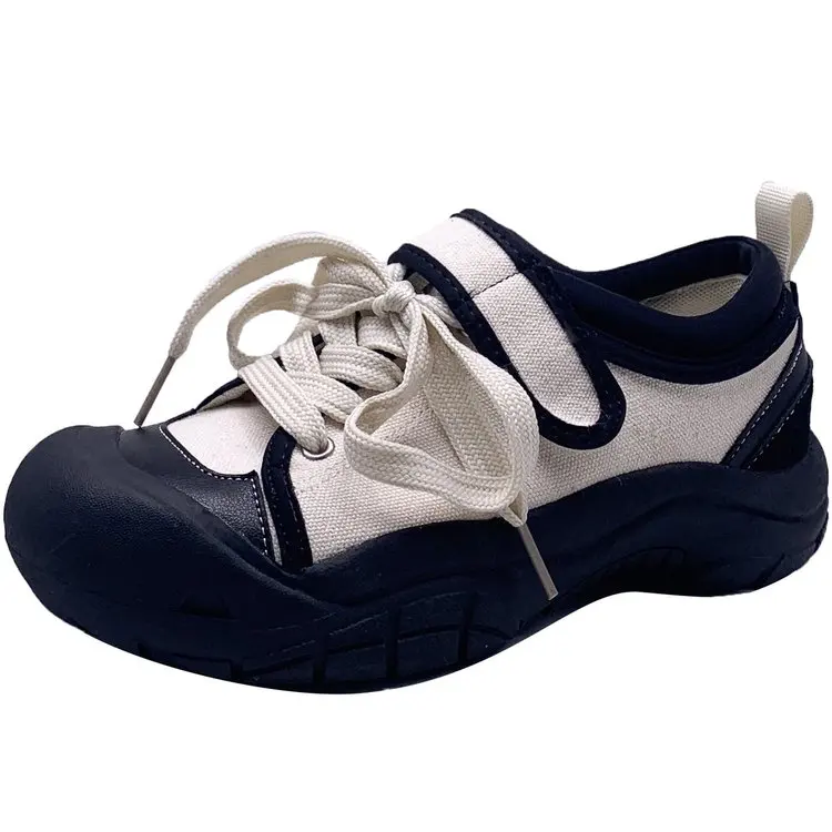 

2021 new Korean version of ulzzang thick bottom canvas shoes retro women's shoes wild canvas shoes D1-24