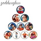 Disney Ральф Vanellope ПК игры 10 шт. 12 мм18 мм20 мм25 мм кабошоны круглые фото кабошоны разрисованные изделия из стекла с плоской задней частью Цепочки и ожерелья, украшения своими руками