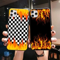 fashion red black art flame print case for iphone 12pro 11pro max 8 7 6s plus se 5s xr 12mini tpu soft cover for iphone xs max
