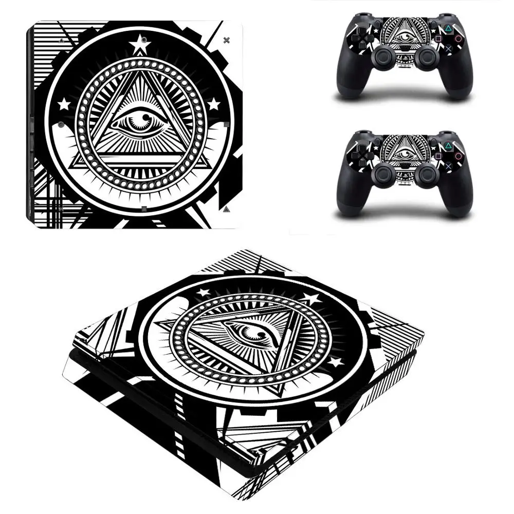 All seeing Eye PS4 тонкие наклейки PS 4 Play station Slim Skin Стикеры для playstation консоль и