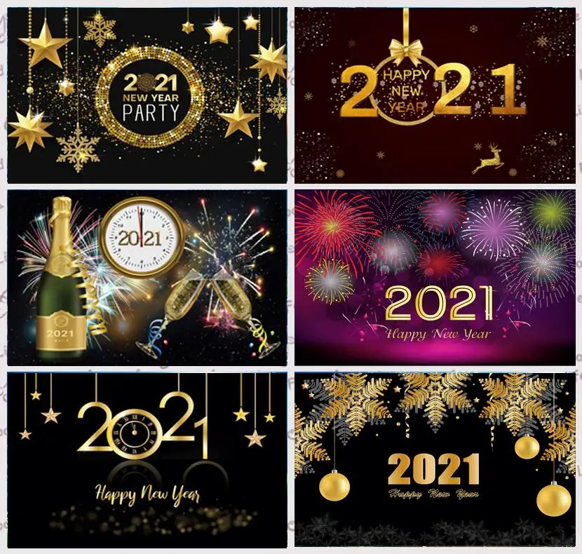 

Фон для фотосъемки с новым годом 2021 шампанское фейерверк фон для фотостудии Декор баннер