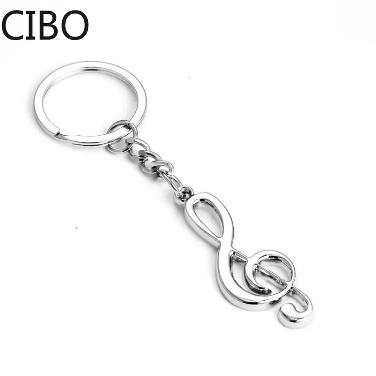 Новинка 2019 лидер продаж брелок для ключей посеребренный с музыкальными нотками