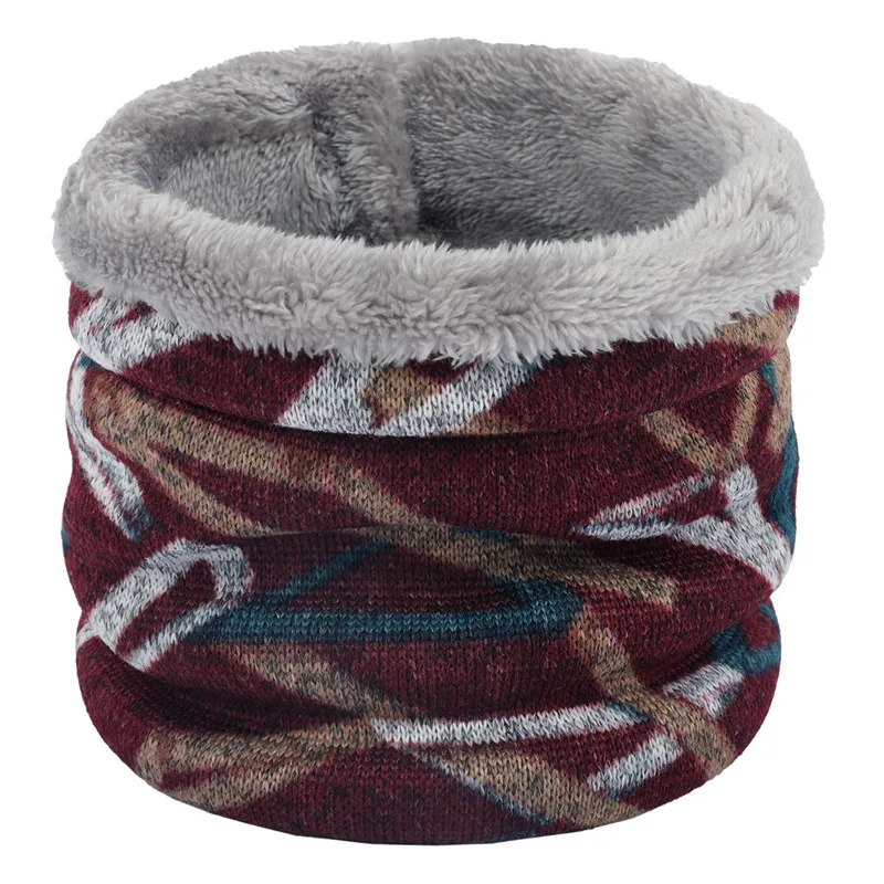 Шарф-кольцо детский зимний плотный с бархатным воротником 2019 |