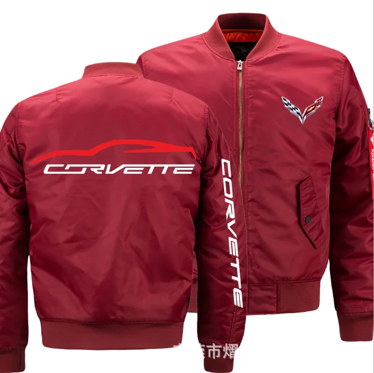 

2020 Autumn Winter CORVETTE Casual Men Pilot Jacket Air Force One MA1 Mens Bomber Jackets Baseball Uniform Parka Coat Streetwear
