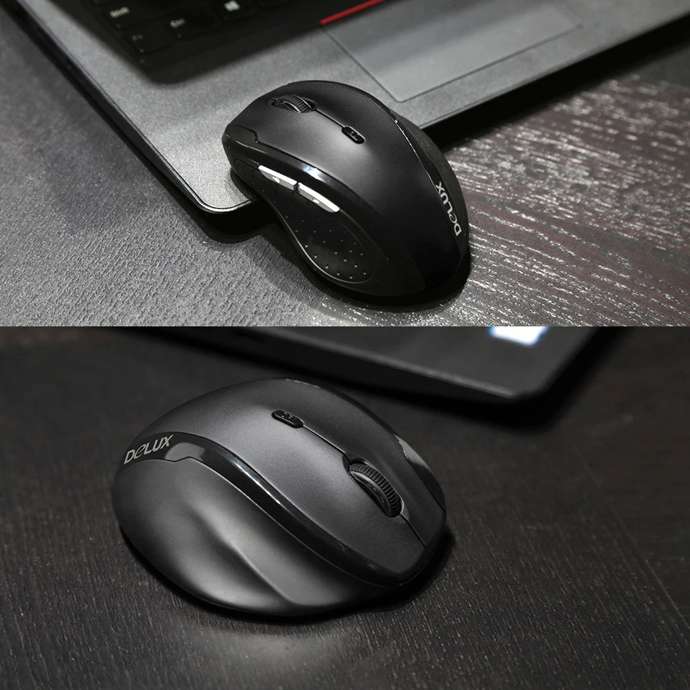 Delux M620GX беспроводная мышь эргономичная оптическая 2,4G 800/1200/1600/2400 dpi регулируемая с подставкой для запястья коврик для мыши для настольного ноутбука