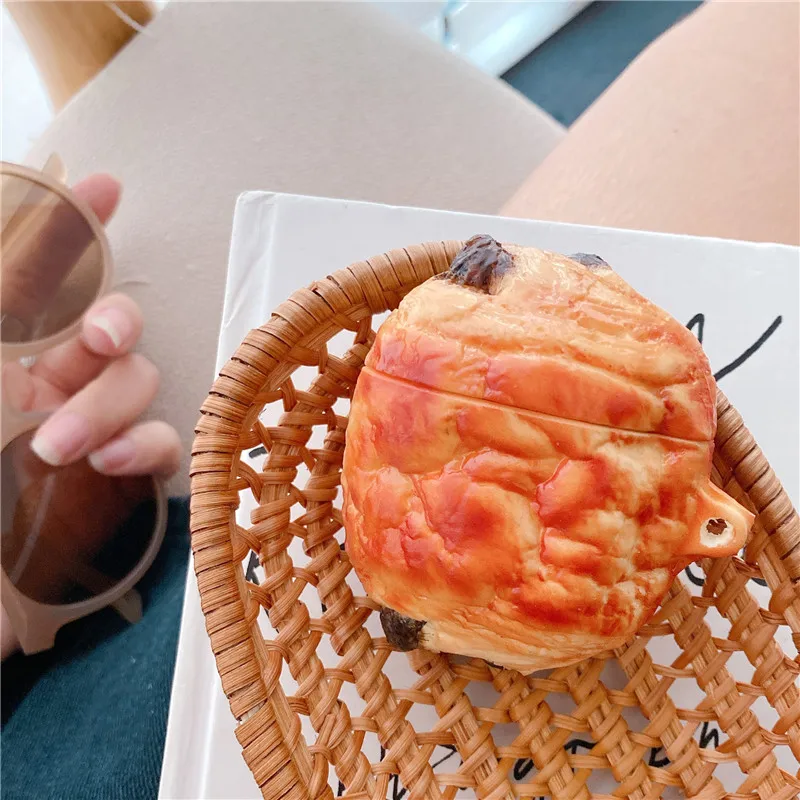 

Creative Simulation Crisp Bread AirPods1/2 Protective Cover Personality Suitable for Apple Pro3 Bluetooth Headset Shell