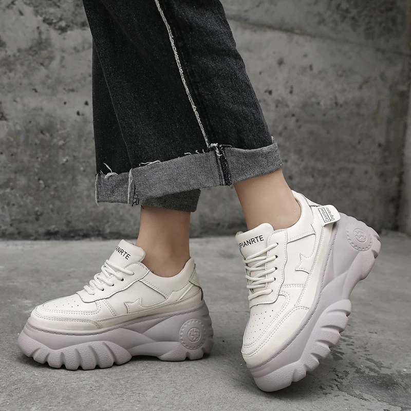 Женские Модные лоферы женские кроссовки на платформе дышащая обувь Повседневная