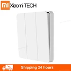 Оригинальный Новый Умный выключатель Xiaomi Mijia, настенный выключатель, одинарныйдвойной открытый двойной переключатель управления, 2-режимный переключатель, умный выключатель света
