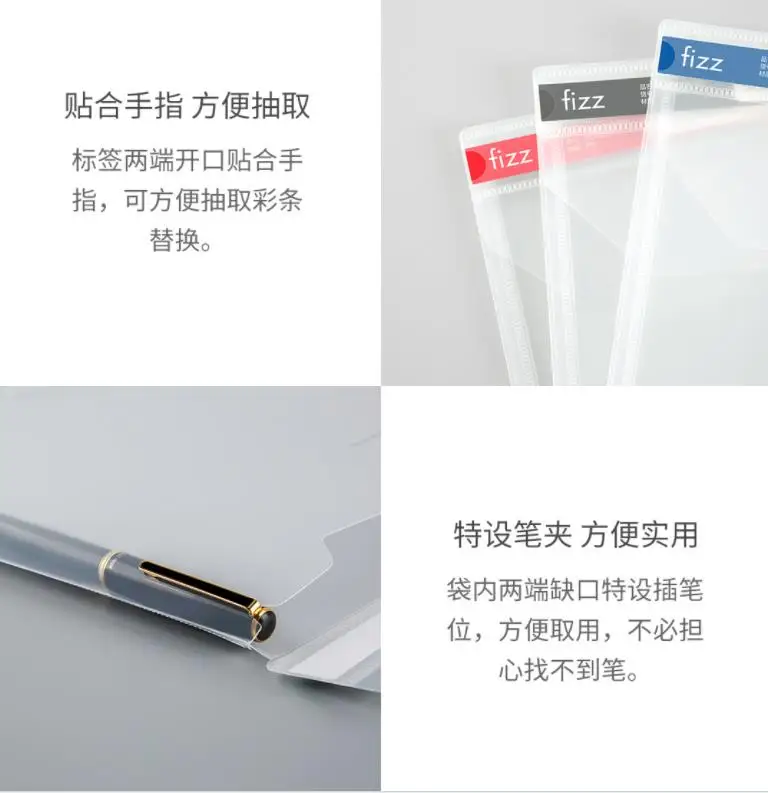 6 шт./компл. xiaomi mijia A4 сумка для файлов Водонепроницаемая классификация сумка для хранения отделка прозрачная папка для офиса умный дом
