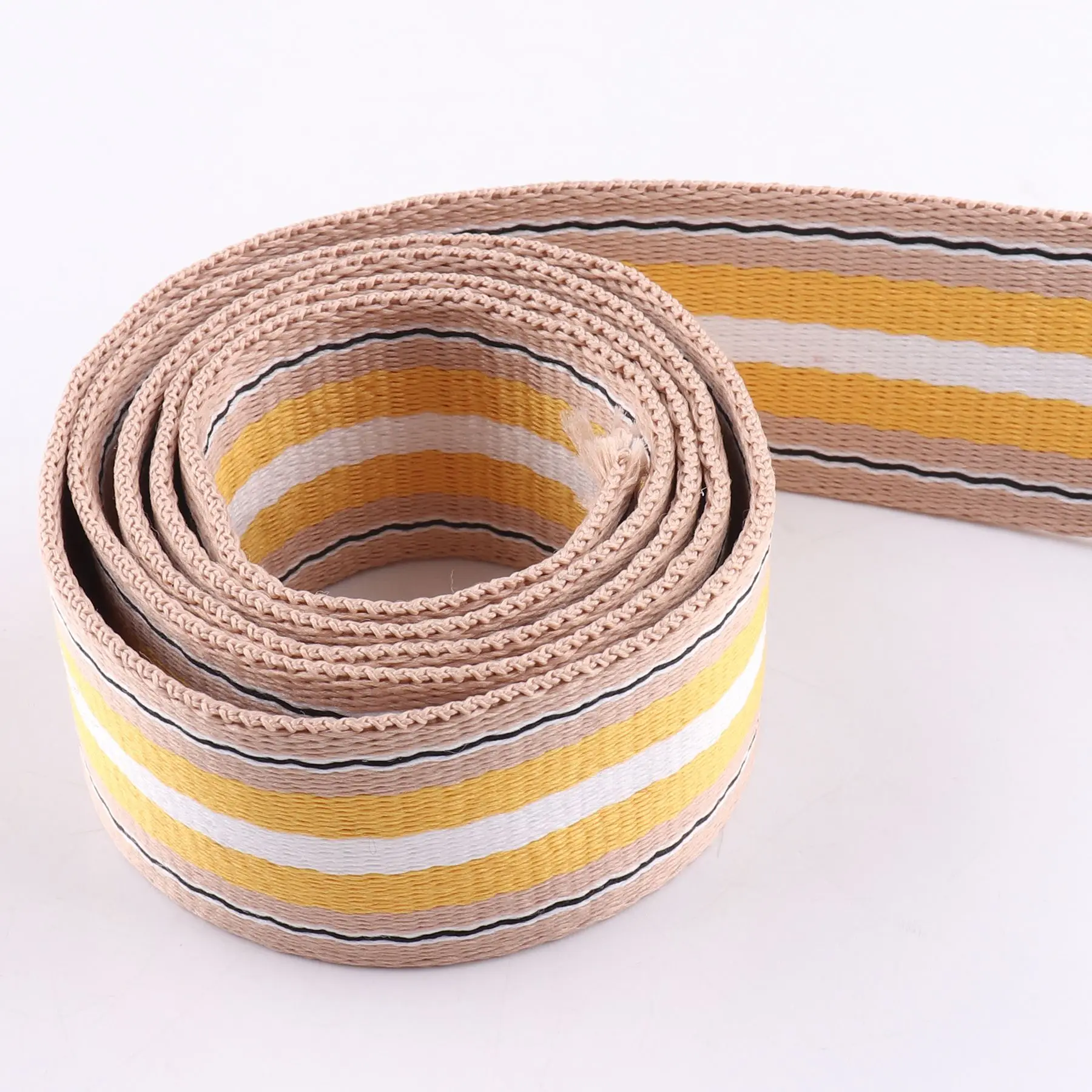 

Желтый тесьма в полоску ремешок 38 мм нейлоновый ремень сумки из натуральной кожи для ремня лямки лента багажный ремень