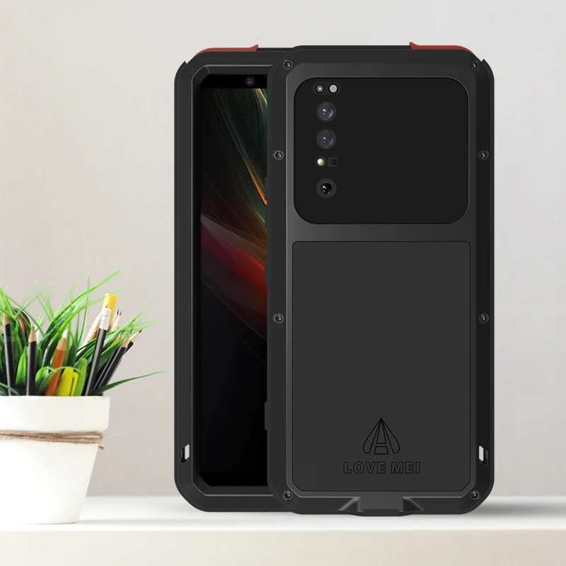 Грязеотталкивающие противоударные металлические алюминиевые Чехлы LOVEMEI с Gorilla