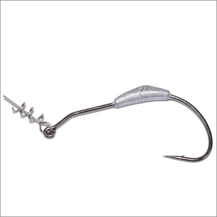 Mavllos 5 шт./лот колючие рыболовные крючки 2 г 2,5 г 3 г свинцовый одинарный крюк Мягкая приманка для рыболовного крючка