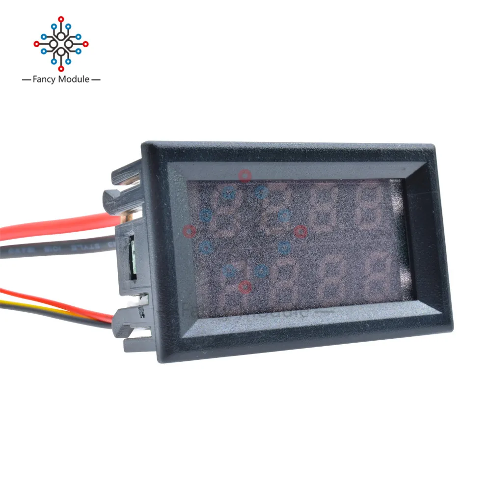 Digital DC Voltmeter Ammeter 4 Bit 5 Wires 200V 10A Voltage Current Meter Power Supply Red LED Dual Display | Инструменты
