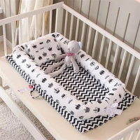 baby nest bed with pillow crib boys girls travel bed infant toddler cotton cradle for newborn baby bed bassinet bumper