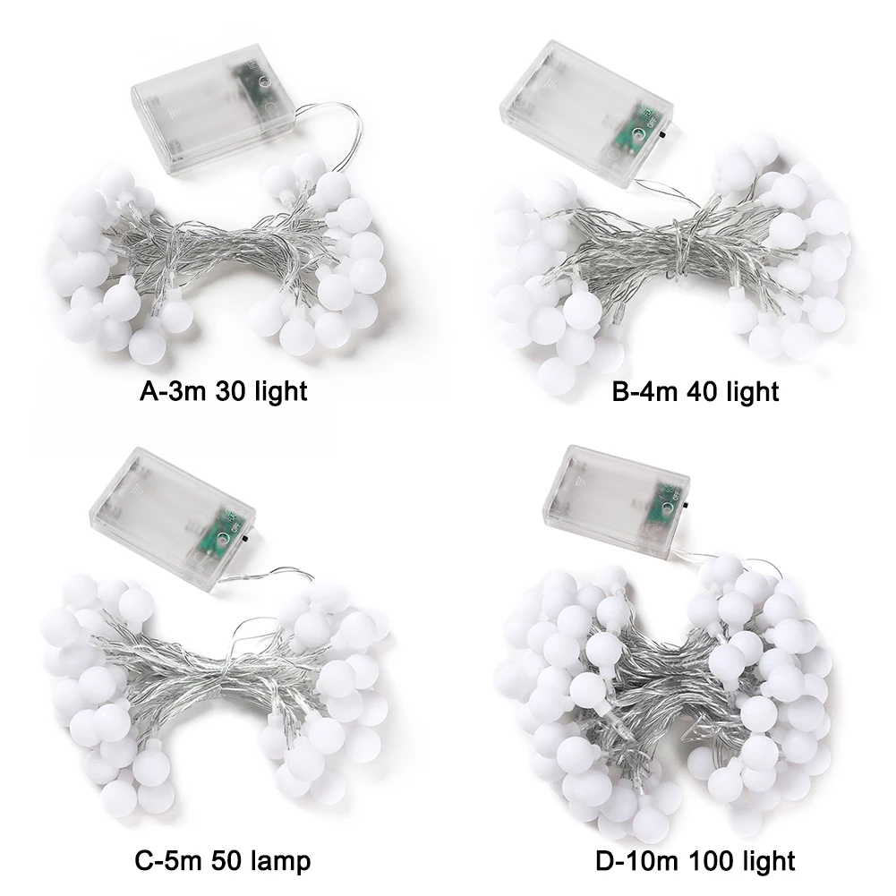 Светодиодная гирлянда с шариками водонепроницаемая уличная для кемпинга