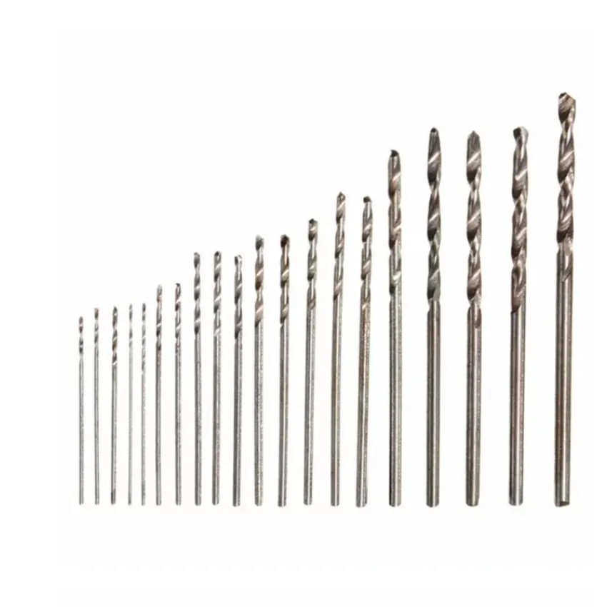 

Mini Hand Drill with Chuck and 20pcs 0.3-1.6mm Straight Shank Twist Drill Bits Set TP-0265