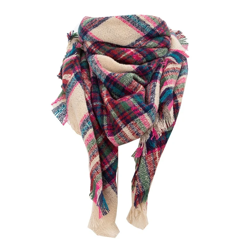 

Осенне-зимний женский новый городской шарф новый стиль женские повседневные дикие закуски гризли квадратное полотенце