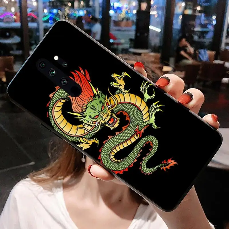 Фон с китайским драконом и художественный чехол для телефона чехол-накладка Redmi