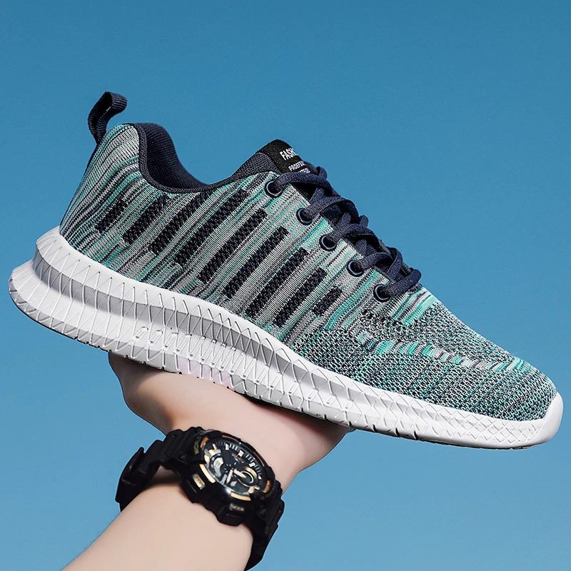 

Damyuan Running Shoes 2020 New Summer Men's Sports Shoes Fashion Casual Flying Woven Mesh Laces Breathable Men Sneakers