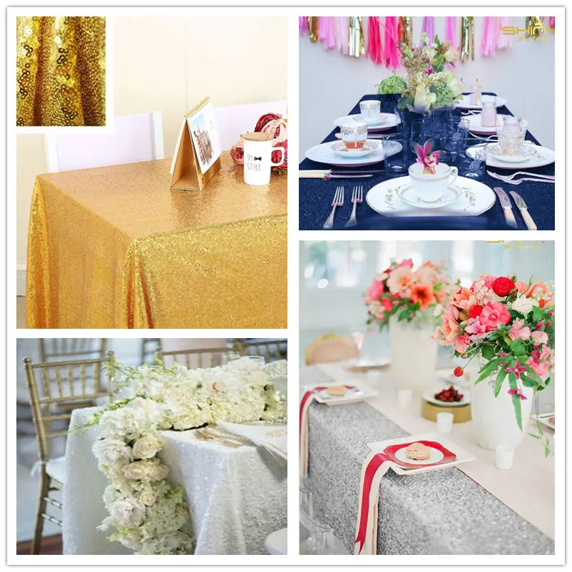 Серебряная скатерть с блестками 72x72 дюйма серебряная Свадебная блестящая