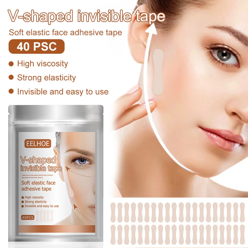 

40pcs Face Lifting Patch Invisible Lift V-Shape Face Sticker Reduce Fine Lines Face Shaper Adhesive Stickers Makeup Tool