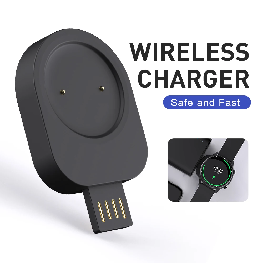 Two Chargers for amazfit t-rex pro gtr2 gts2 bip u Smart Watch Accessories Wireless Fast Charging replace Dock Cradle Station | Наручные