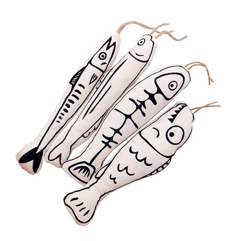 

Pet Supplies Funny Cat Stick Chews and Relieves Stuffiness Paper Sound Catnip Cotton Cloth Art Fish Shape Indoor Dog Toys