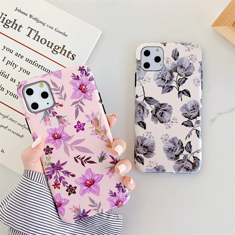 Чехол для телефона LISCN с цветами iPhone 6 6S Plus 7 8 X XS XR Xs Max 11 Pro мягкий чехол в стиле