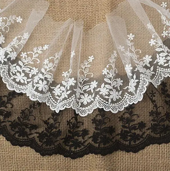 1 ярд/Лот хлопковая кружевная отделка вышитая ткань одежда для шитья платья юбки