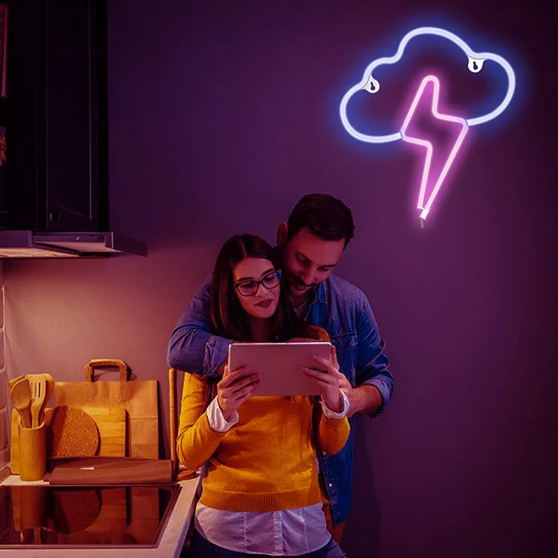 

Led Lights Cloud Shape Holiday Party Decoration Bedroom Night Neon Lights Indoor and Outdoor luminaria