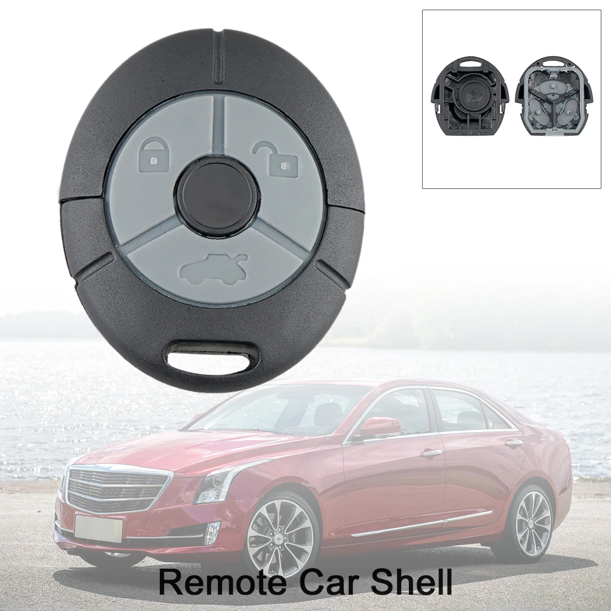 

Black 3 Buttons Smart Car Remote Key Fob Shell Durable Auto Car Key Case Replacement Fit for Rover Streetwise MG/TF/ZR/ZS/25/45