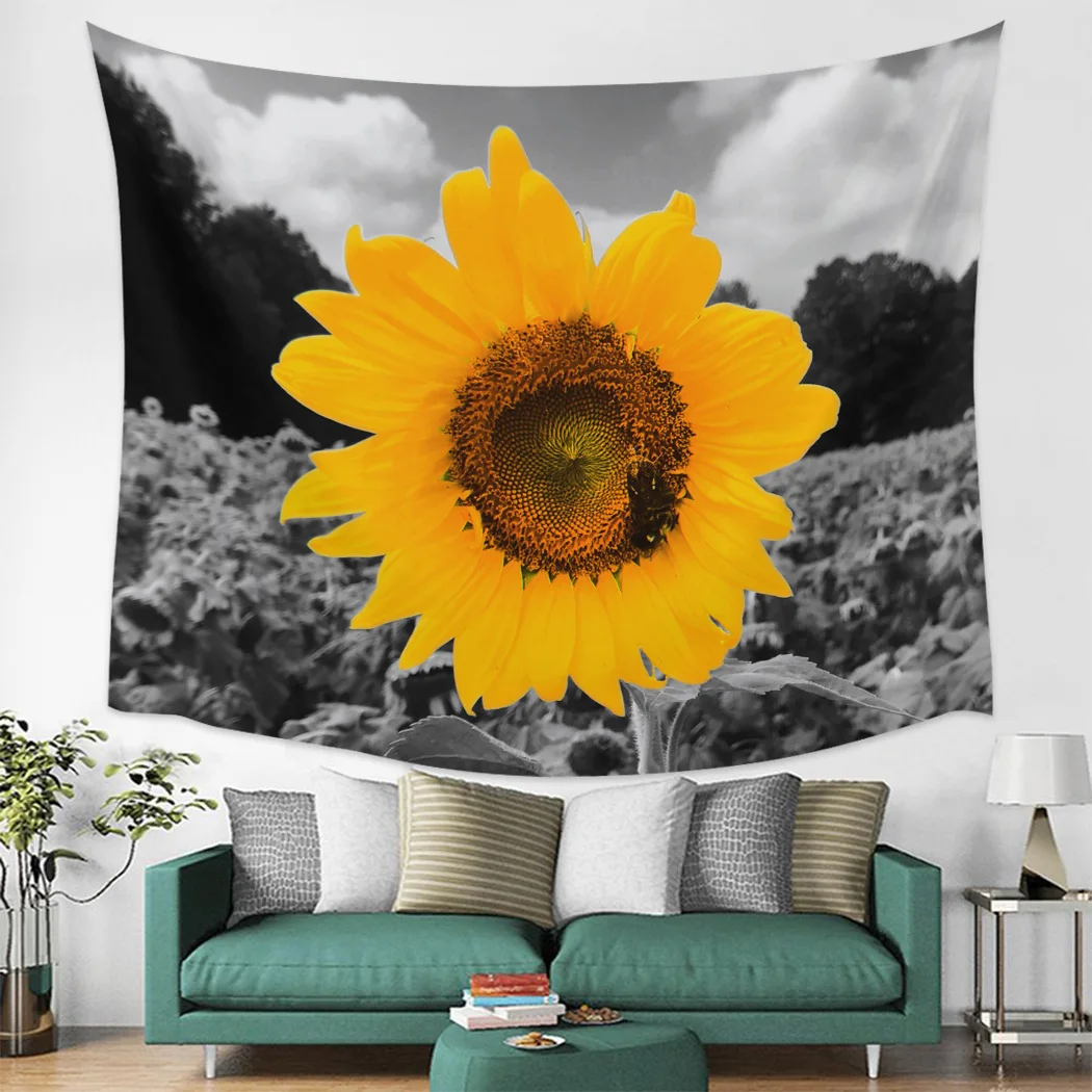 

Sunflower Partial Color Abstract Wall Tapestry Home Decoration Wall Hanging for Bedroom Living Room
