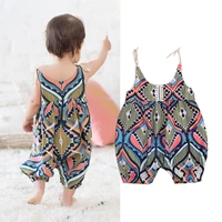 fashion newborn kids baby girls floral romper jumpsuit playsuit boho pattern clothes outfits