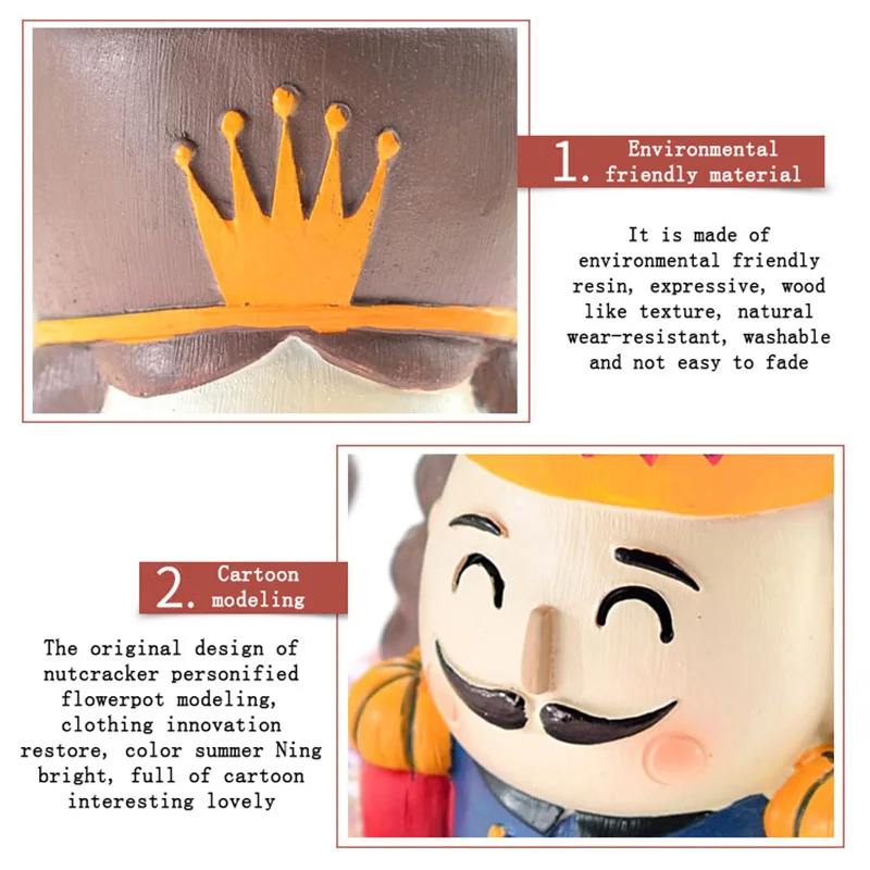 Цветочные горшки с абстрактным персонажем из мультфильма в горшках