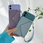 Новые модные кошельки для iPhone 11 Pro Max SE 2020 X XR XS Max 6 6s 7 8 Plus 12 чехол с держателем для карт