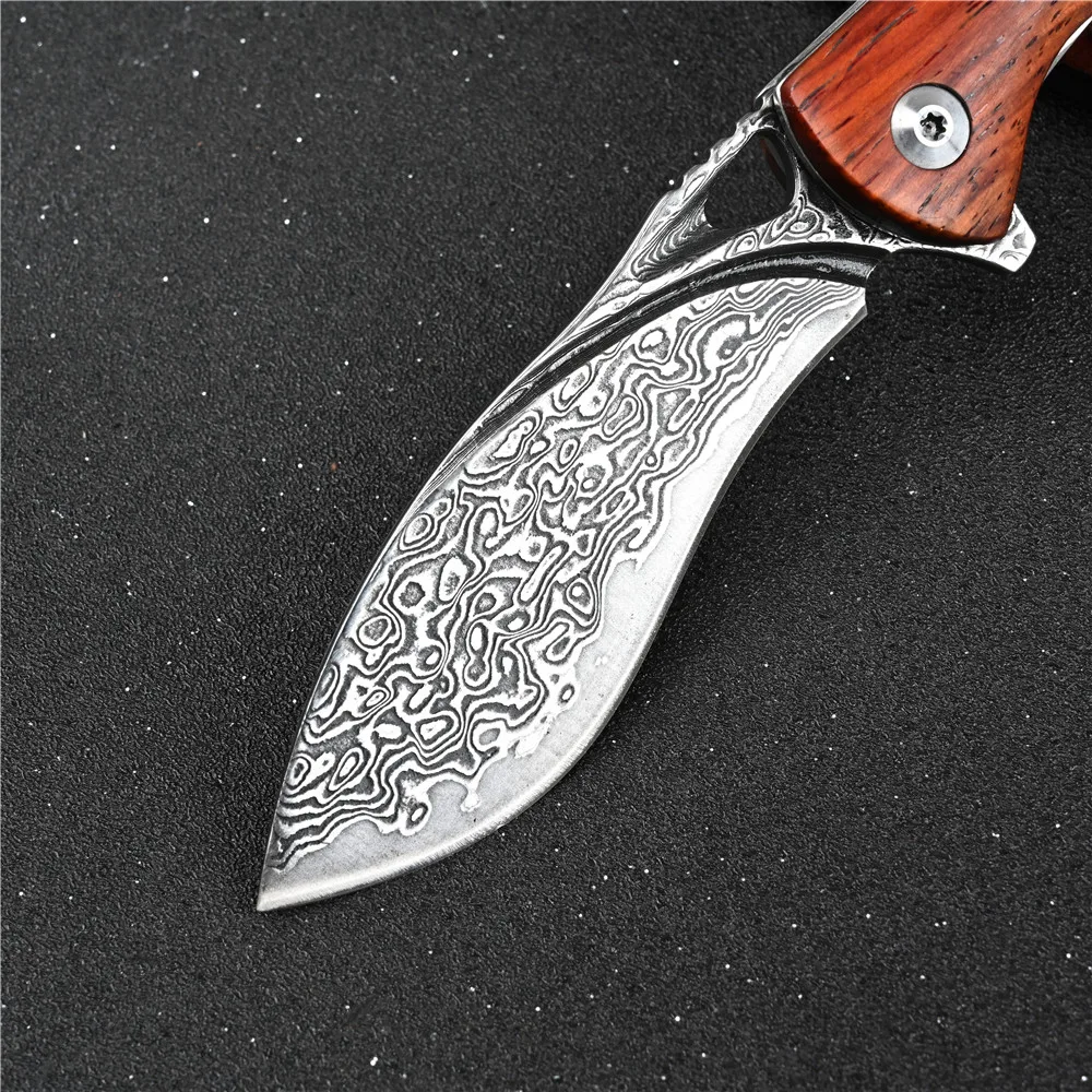 Дамасский нож VG10 военный тактический складной клинок оружие для самообороны
