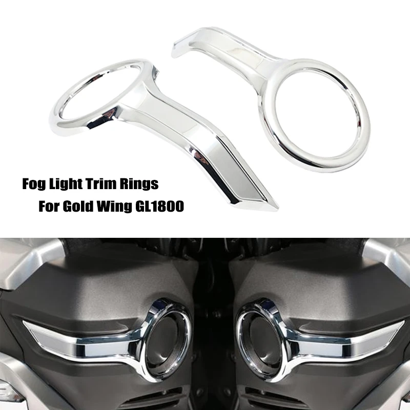 GL1800 Chrome Fog Light Trim Rings Fit For Honda Gold Wing 1800 Goldwing GL 1800 Tour 2018 2019 2020 2021 Motorcycle Accessories